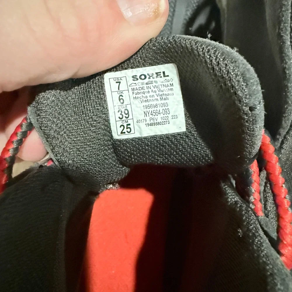 SOREL OUT N ABOUT™ III Classic Waterproof Boots Gray Black‎ Red Women's 7 NWOT